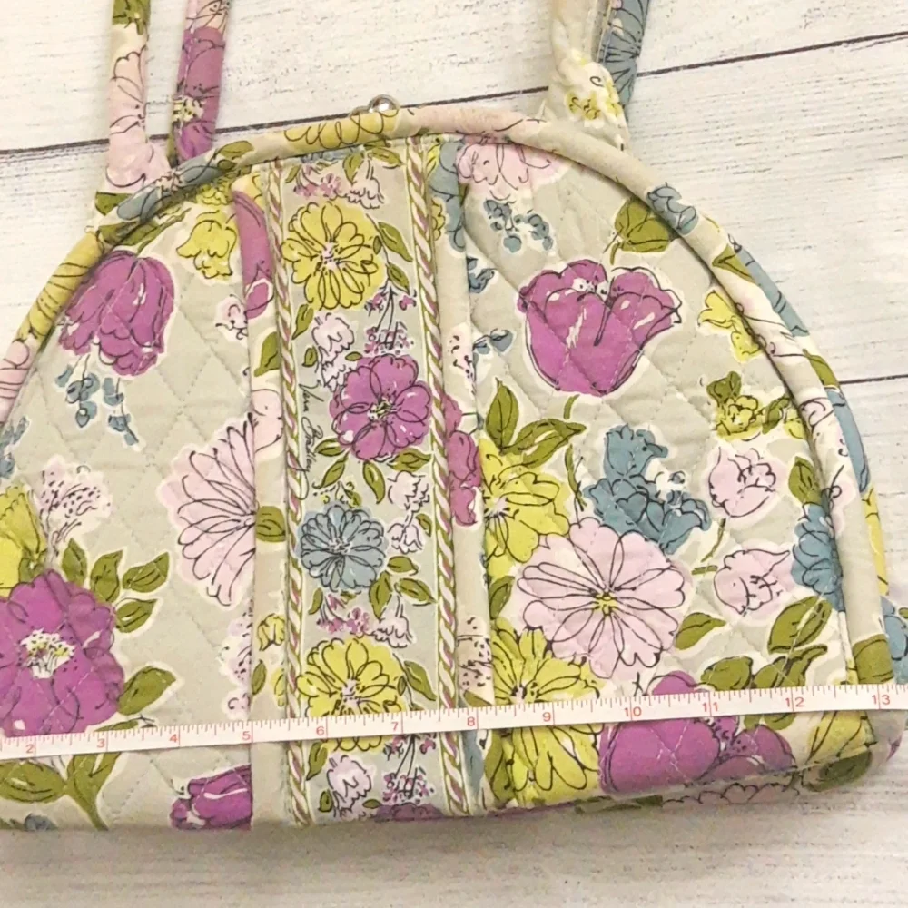 Vera Bradley Floral Watercolor Kiss Lock Quilted Shoulder Bag VTG **AS-IS WEAR**